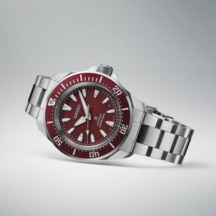 Seiko Prospex SRPL11K1 Diver Samurai Shog-Urai Red Dial Stainless Steel Strap
