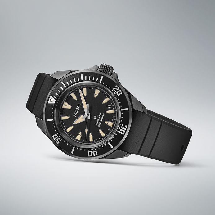 Seiko Prospex SRPL15K1 Diver Samurai Shog-Urai Black Dial Black Silicone Strap