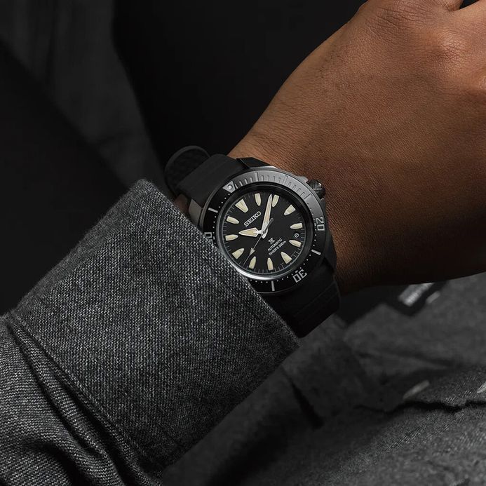 Seiko Prospex SRPL15K1 Diver Samurai Shog-Urai Black Dial Black Silicone Strap