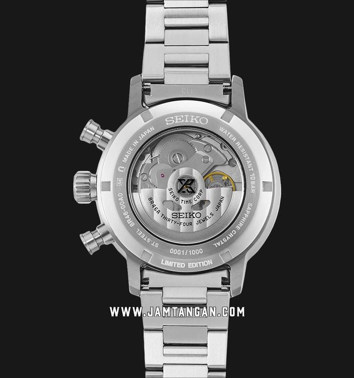 Seiko Prospex SRQ035J1 Speedtimer Mechanical Chronograph Stainless Steel Strap LIMITED EDITION