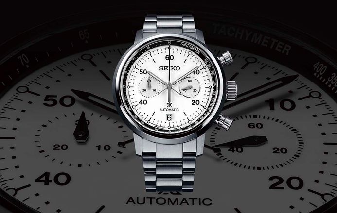 Seiko Prospex SRQ035J1 Speedtimer Mechanical Chronograph Stainless Steel Strap LIMITED EDITION