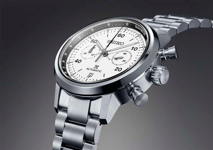 Seiko Prospex SRQ035J1 Speedtimer Mechanical Chronograph Stainless Steel Strap LIMITED EDITION