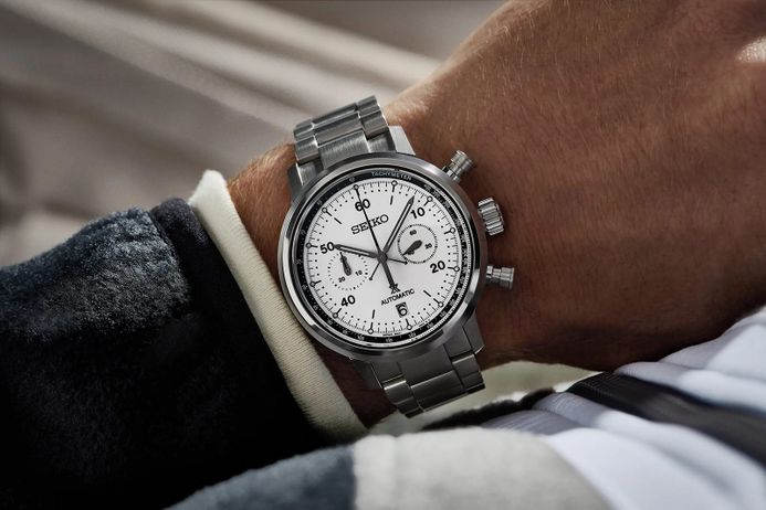 Seiko Prospex SRQ035J1 Speedtimer Mechanical Chronograph Stainless Steel Strap LIMITED EDITION