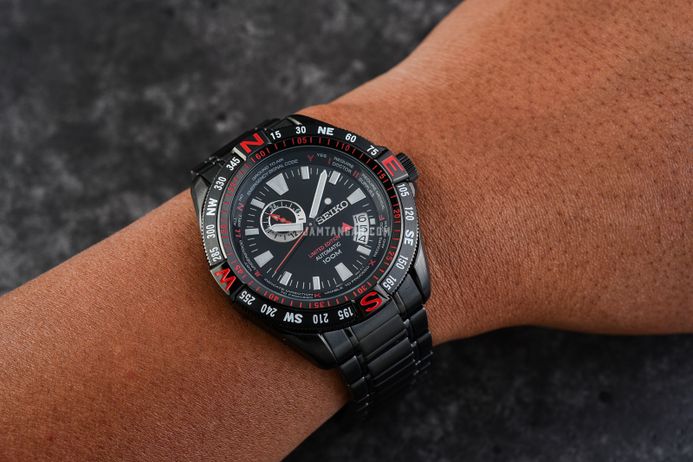 Seiko Automatic SSA113 SSA113K1 Black Dial Black Stainless Steel