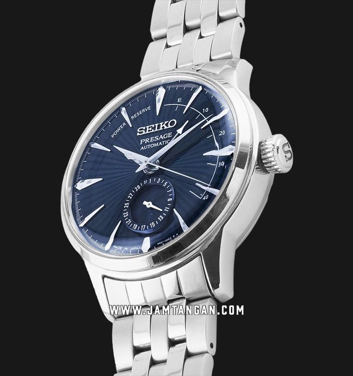 Seiko Presage SSA347J1 Cocktail Time Blue Moon Automatic Blue Texture Dial Stainless Steel Strap