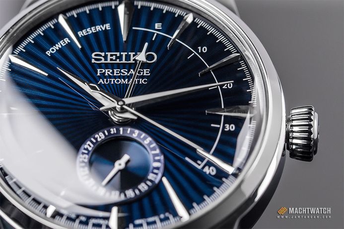 Seiko Presage SSA347J1 Cocktail Time Blue Moon Automatic Blue Texture Dial Stainless Steel Strap