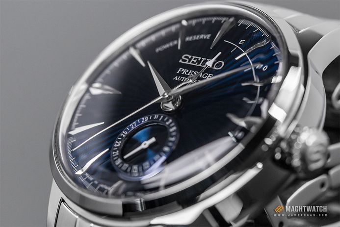 Seiko Presage SSA347J1 Cocktail Time Blue Moon Automatic Blue Texture Dial Stainless Steel Strap