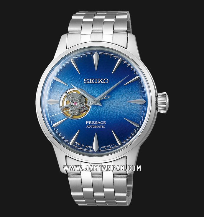 Seiko Presage SSA439J1 Cocktail Time Blue Acapulco Automatic Blue Dial Stainless Steel Strap