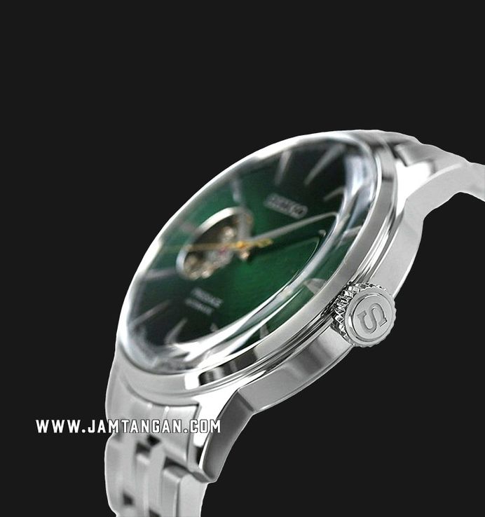 Seiko Presage SSA441J1 Cocktail Automatic Open Heart Green Gradation Dial Stainless Steel Strap
