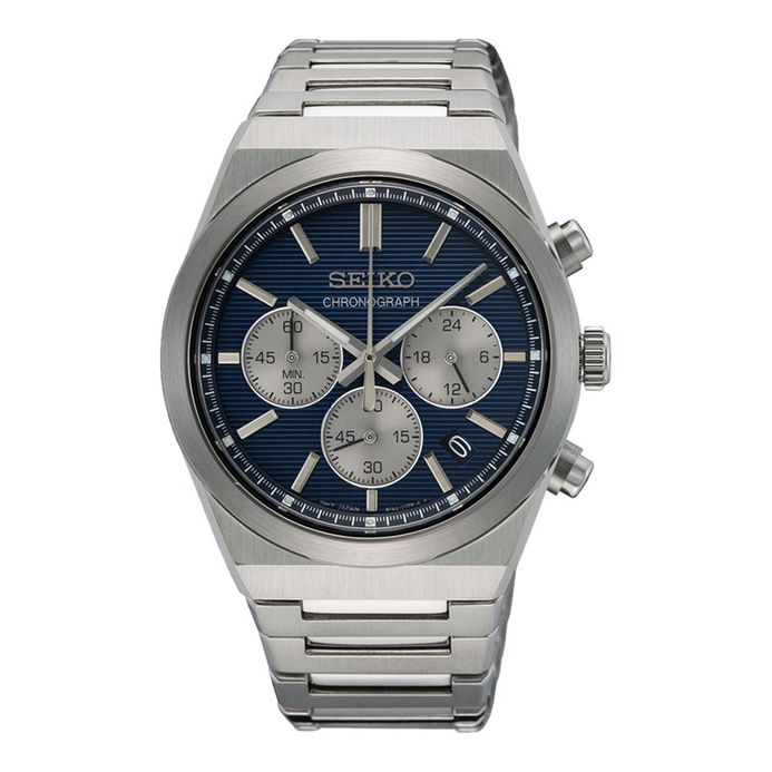 Seiko Chronograph SSB453 SSB453P1 Men Discover More Blue Dial