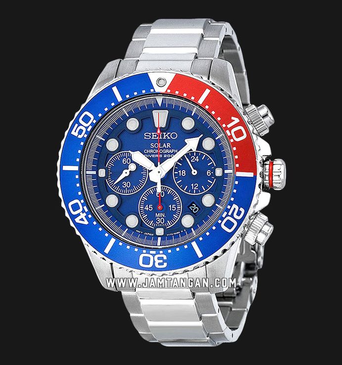 Jam tangan seiko solar chronograph sale