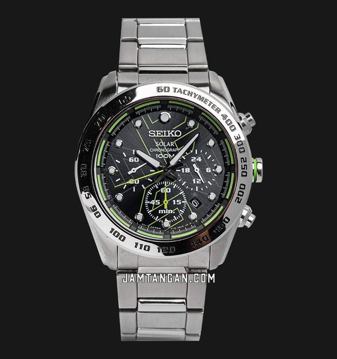 Jam tangan seiko solar chronograph sales