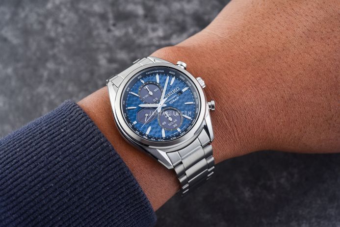 Seiko Chronograph Blue Dial Seiko Chronograph SSC801P1 Solar