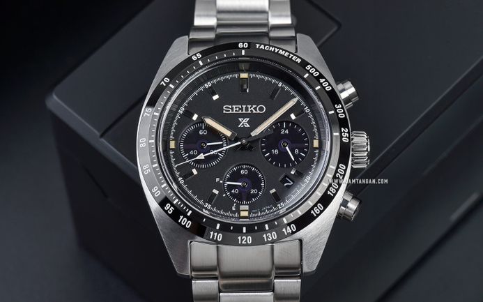 Seiko Prospex SSC819P1 Speedtimer Solar Chronograph Black Dial Stainless Steel Strap