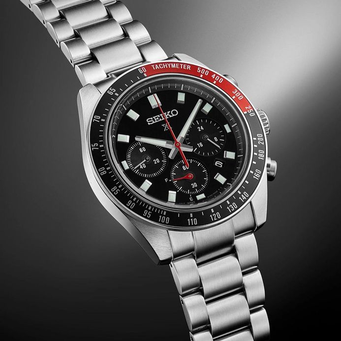 Seiko Prospex SSC915P1 Speedtimer Solar Chronograph Black Dial Stainless Steel Strap