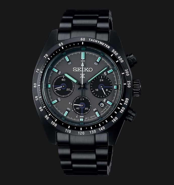 Seiko Prospex SSC917P1 Black Series Night Vision Speedtimer Solar Chronograph Stainless Steel Strap