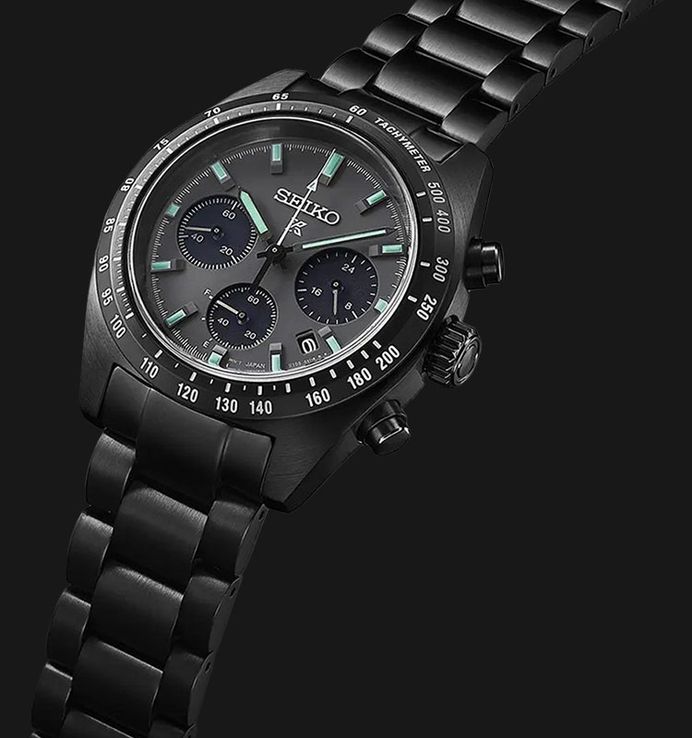 Seiko Prospex SSC917P1 Black Series Night Vision Speedtimer Solar Chronograph Stainless Steel Strap