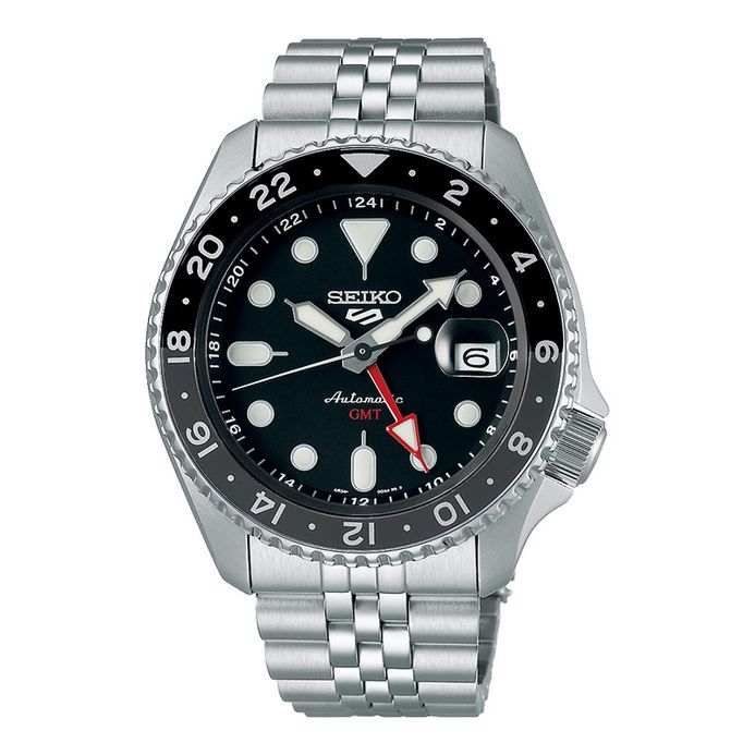 Seiko Sports SSK001K1 SKX Sports Style GMT Black Grape Automatic Black  Dial Stainless Steel Strap