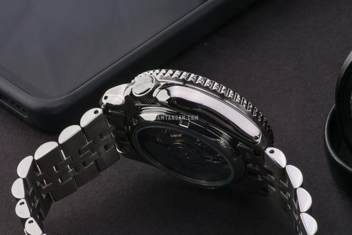 Seiko 5 Sports SSK035K1 SKX Series Automatic GMT Sprite Green Black Dial Stainless Steel Strap