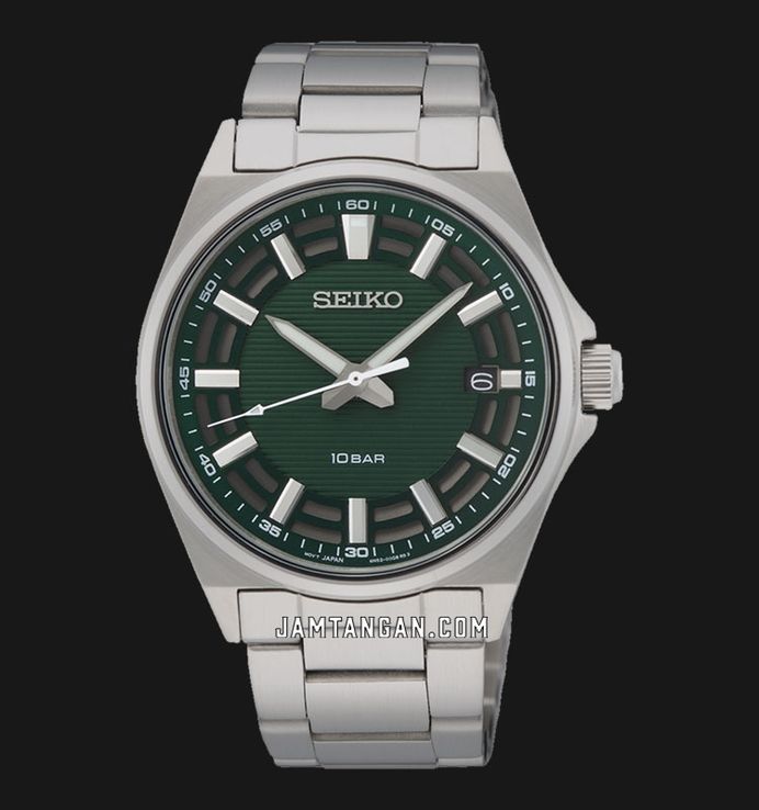 Seiko Classic SUR503P1 Discover More Green Dial Stainless Steel Strap