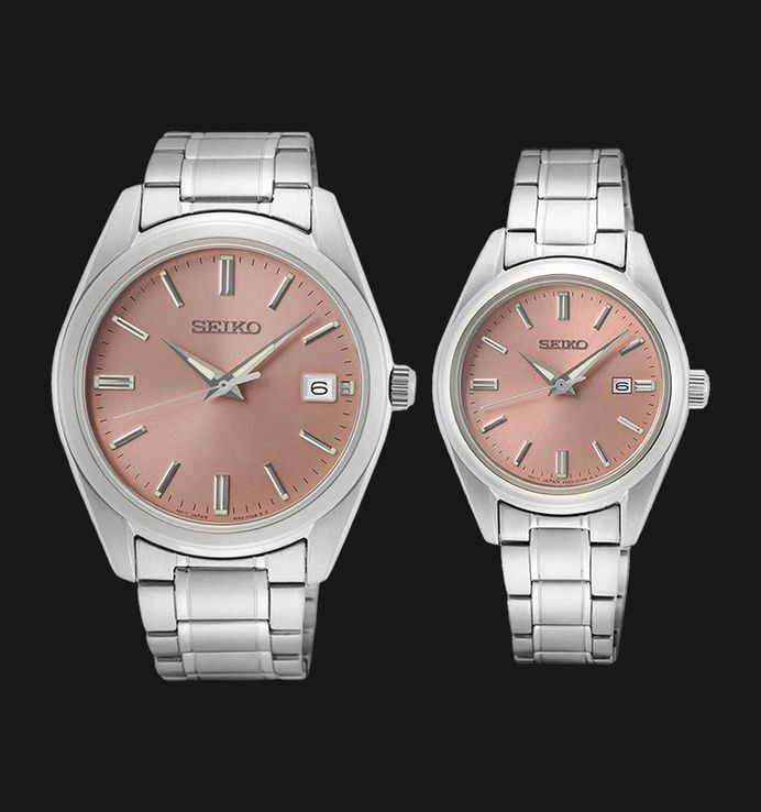 Seiko Classic SUR529P1_SUR523P1 Discover More Pink Salmon Dial Stainless Steel Strap