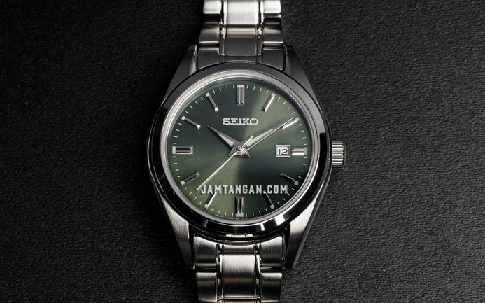 Seiko Classic SUR533P1_SUR527P1 Dress Olive Green Dial Stainless Steel Strap