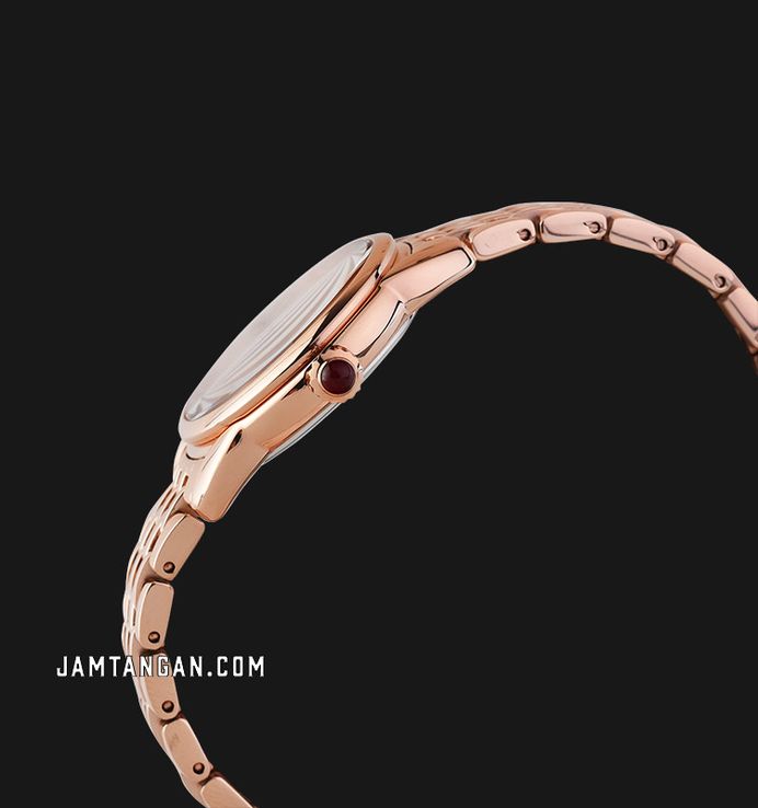 Seiko Classic SUR564P1 Madam MOP Crystal Dial Rose Gold Stainless Steel Strap Special Edition