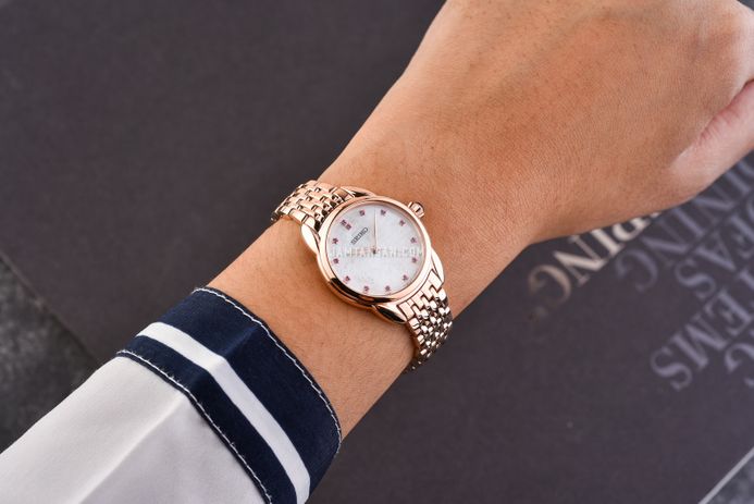 Seiko Classic SUR564P1 Madam MOP Crystal Dial Rose Gold Stainless Steel Strap Special Edition