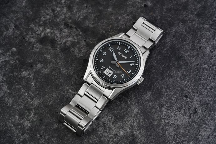 Seiko SUR569P1 Discover More Men Black Dial Stainless Steel Strap