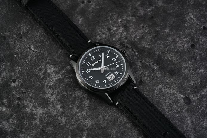 Seiko SUR571P1 Discover More Black Dial Black Nylon Strap