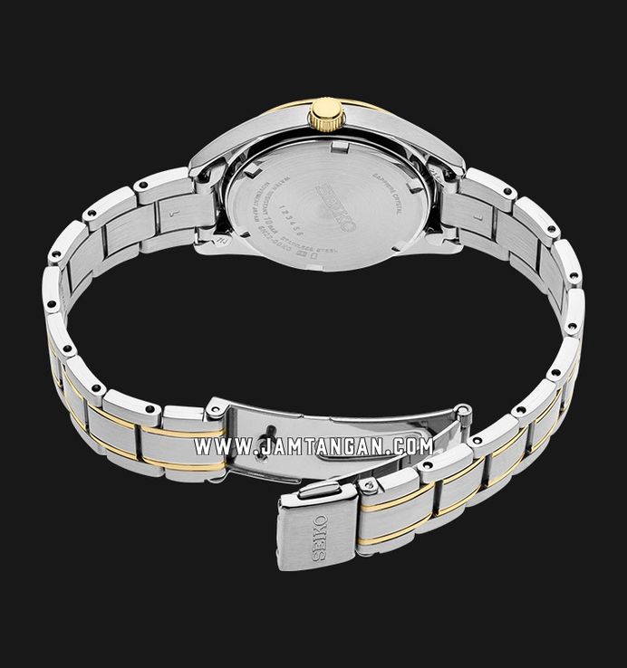 Seiko Classic SUR636P1 Ladies Mother Of Pearl Dial Dual Tone Stainless Steel Strap