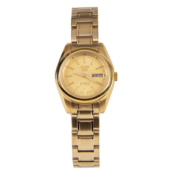 Seiko Sports SYMK20 SYMK20K1 Ladies Automatic Gold Dial Gold - Main Image
