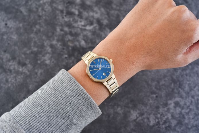 Casio sheen blue dial hot sale