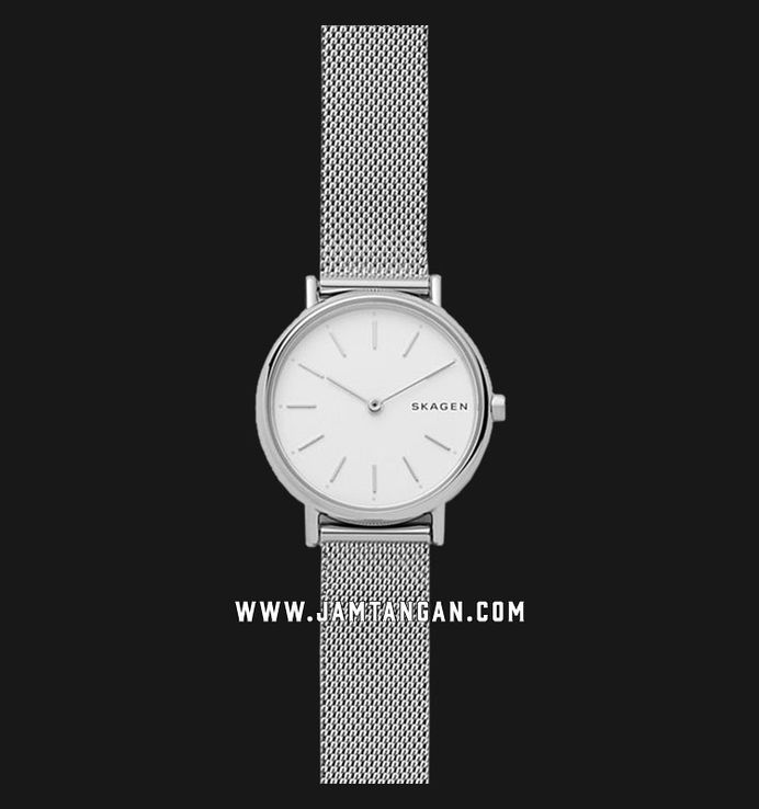 Skagen Signatur SKW2692 Ladies White Dial Silver Mesh Strap