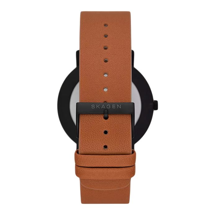 Skagen Kuppel SKW6889 Men White Dial Brown Leather Strap