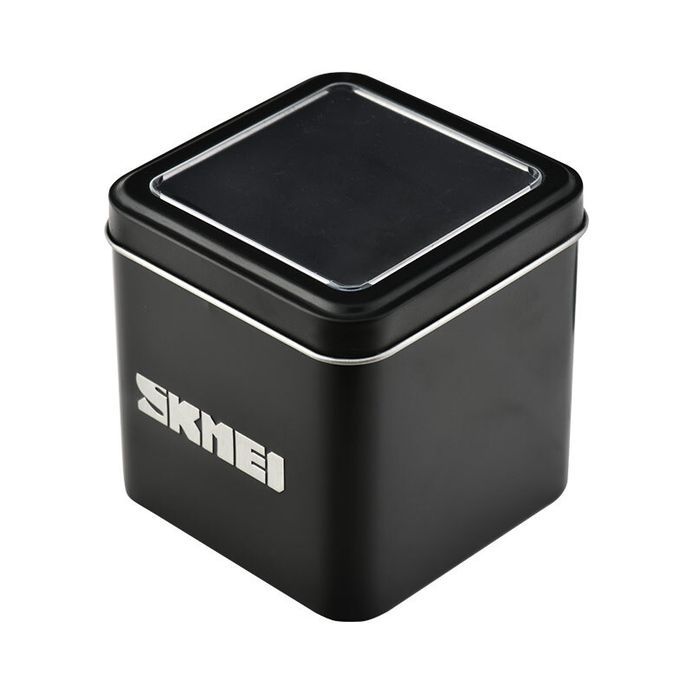 SKMEI 1208LBKBK Black Dial Black Leather Strap