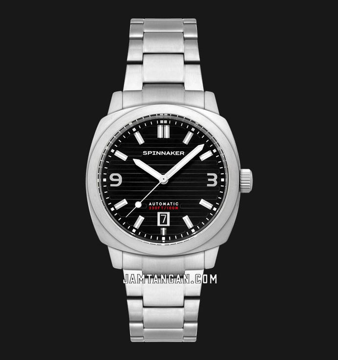 Spinnaker Hull SP-5073-33 Riviera Noire Men Black Dial Stainless Steel Strap