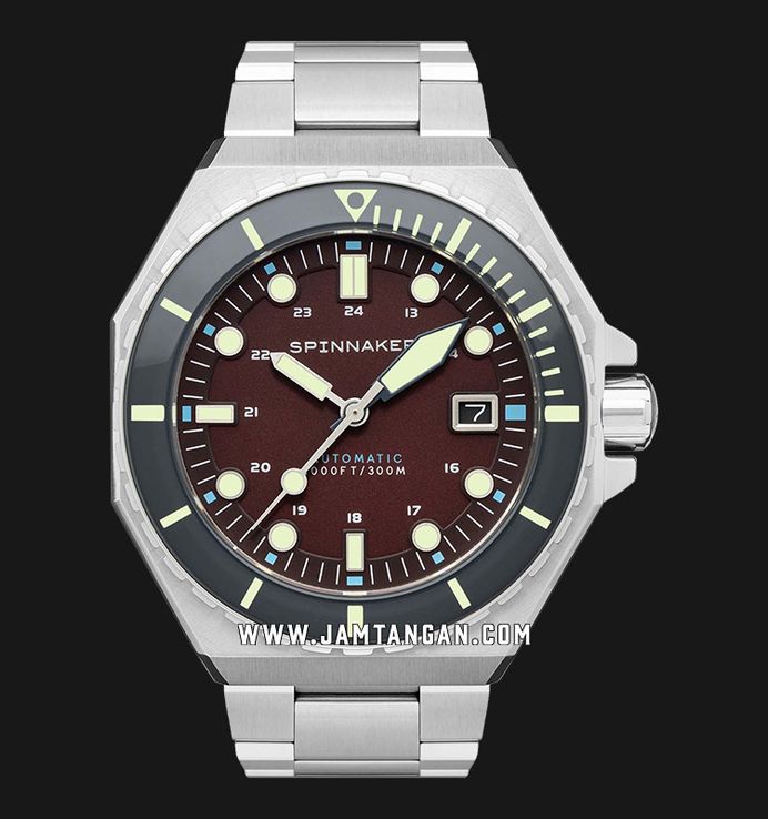 Spinnaker Dumas SP-5081-AA Automatic Bordeaux Men Red Dial Stainless Steel Strap