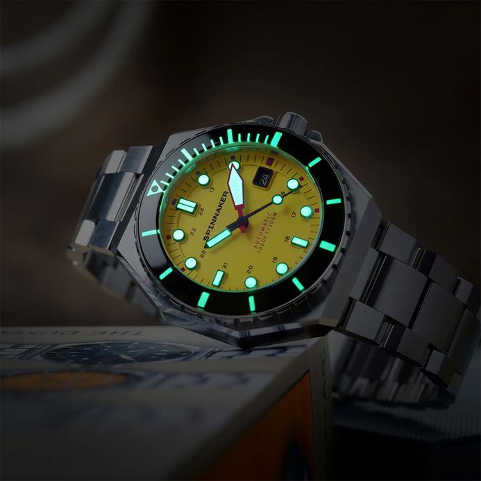 Spinnaker Dumas SP-5081-II Automatic Hornet Yellow Dial Stainless Steel Strap