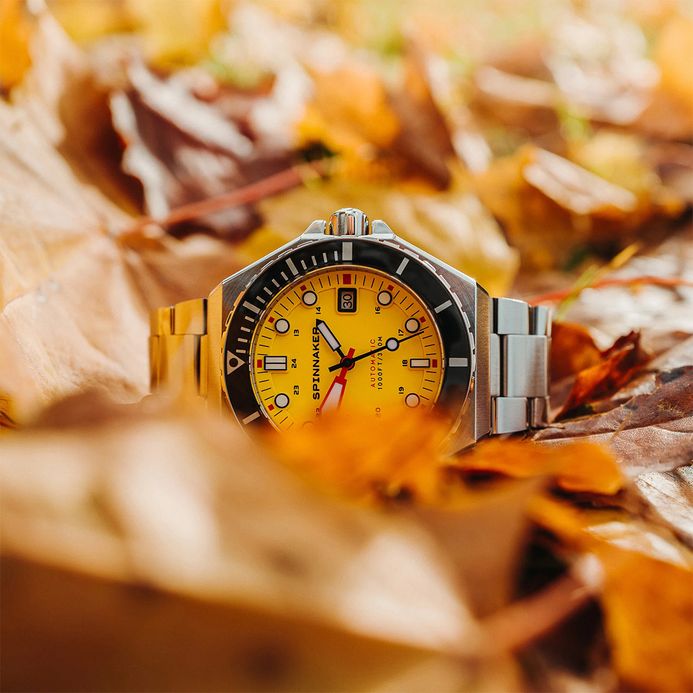 Spinnaker Dumas SP-5081-II Automatic Hornet Yellow Dial Stainless Steel Strap