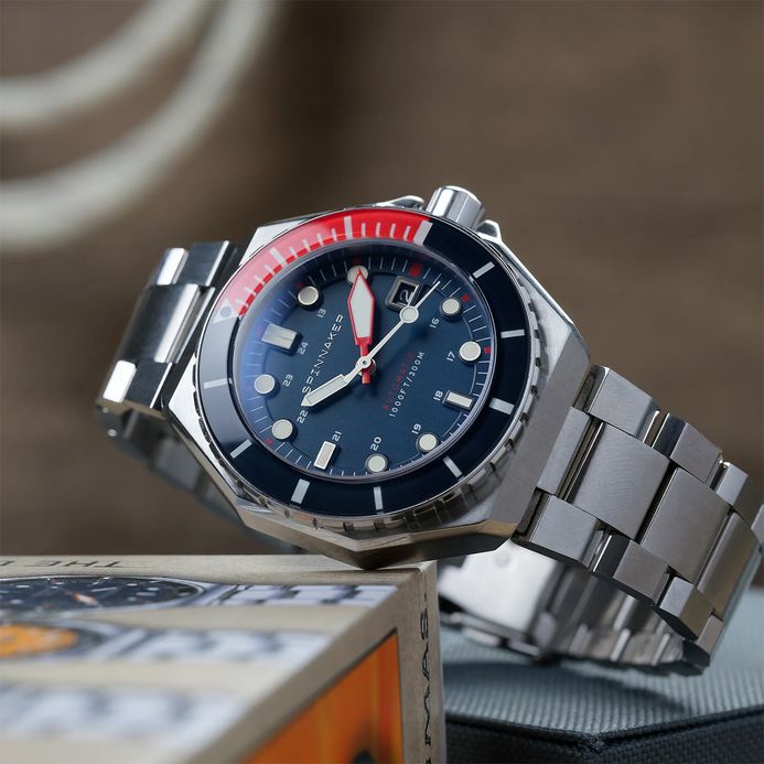 Spinnaker Dumas SP-5081-JJ Automatic Soda Blue Dial Stainless Steel Strap