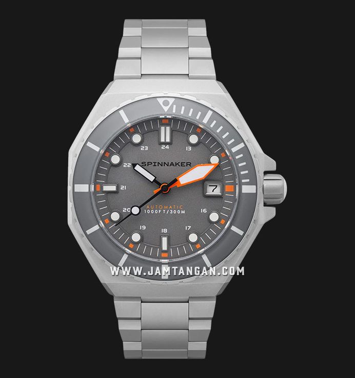 Spinnaker Dumas SP-5081-KK Automatic Chalk Grey Dial Stainless Steel Strap