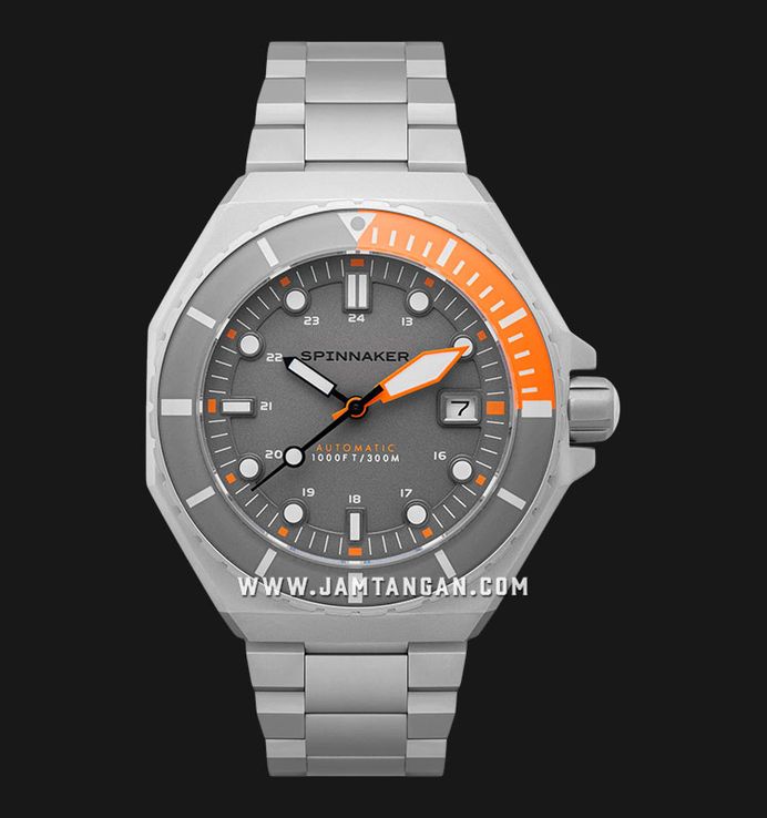 Spinnaker Dumas SP-5081-LL Automatic Sandblast Grey Dial Stainless Steel Strap