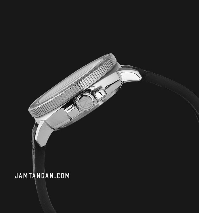 Spinnaker Hull Diver SP-5088-01 Tuxedo Black Dial Black Leather Strap
