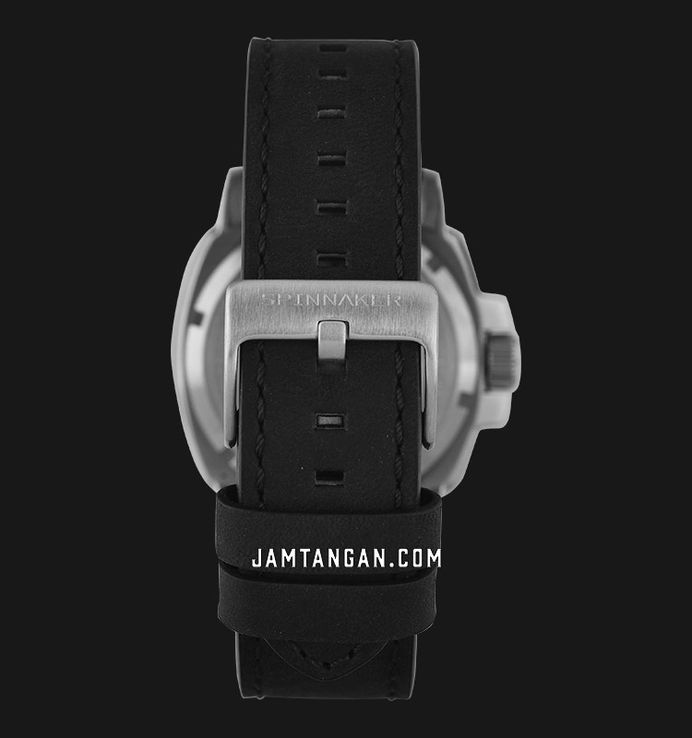 Spinnaker Hull Diver SP-5088-01 Tuxedo Black Dial Black Leather Strap