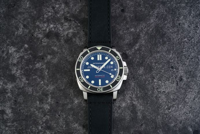 Spinnaker Hull Diver SP-5088-01 Tuxedo Black Dial Black Leather Strap