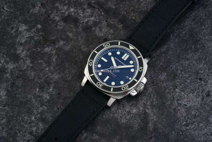 Spinnaker Hull Diver SP-5088-01 Tuxedo Black Dial Black Leather Strap