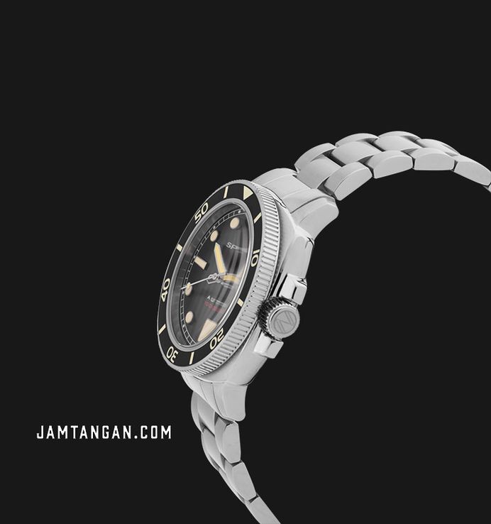 Spinnaker Hull Diver SP-5088-11 Automatic Deep Grey Black Dial Stainless Steel Strap