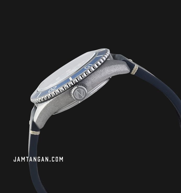Spinnaker Wreck SP-5089-02 Oxidized Blue Dial Dark Blue Leather Strap