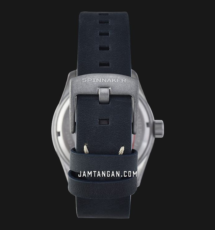 Spinnaker Wreck SP-5089-02 Oxidized Blue Dial Dark Blue Leather Strap